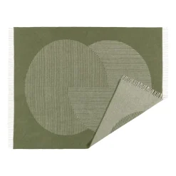 Circles wool throw 130x185 cm, Green