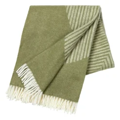 Circles wool throw 130x185 cm, Green