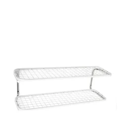 Classic 650 shoe shelf, White/chrome, 2 levels, 110 cm