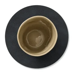 Cloud coaster reversible  circle 1 pcs, Black-brown