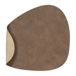 Cloud-Nupo placemat reversible curve L 1 pcs, Brown-sand