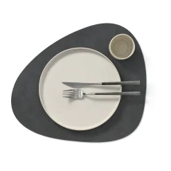 Cloud-Nupo placemat reversible curve L 1 pcs, anthracite-pastel green
