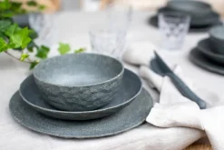 Club deep plate Ø22 cm 4-pack biocircular thermoplastic, Nature ash grey