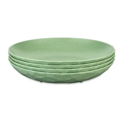 Club deep plate Ø22 cm 4-pack biocircular thermoplastic, Nature leaf green