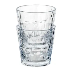 Club No. 22 tumbler glass plastic 25 cl 2-pack, Crystal clear