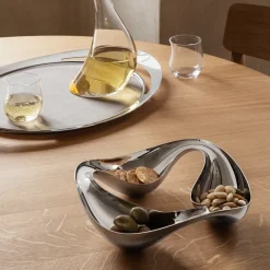 Cobra serving tray, stainless steel