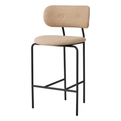 Coco counter chair - fully upholstered, Around bouclé 004-black