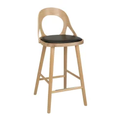 Colibri bar stool 63 cm, Oiled oak-black pad