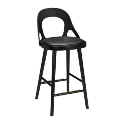 Colibri bar stool 63 cm, Stained black oak-black pad