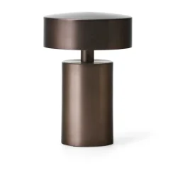 Column portable table lamp IP44, Bronze