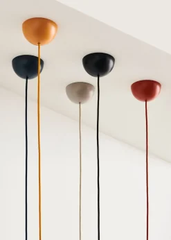 Common Pendant Cord set Ø12 cm, Rusty red