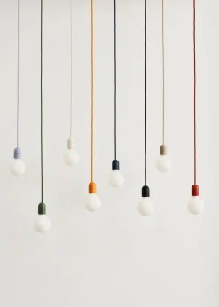 Common Pendant Cord set Ø12 cm, Rusty red