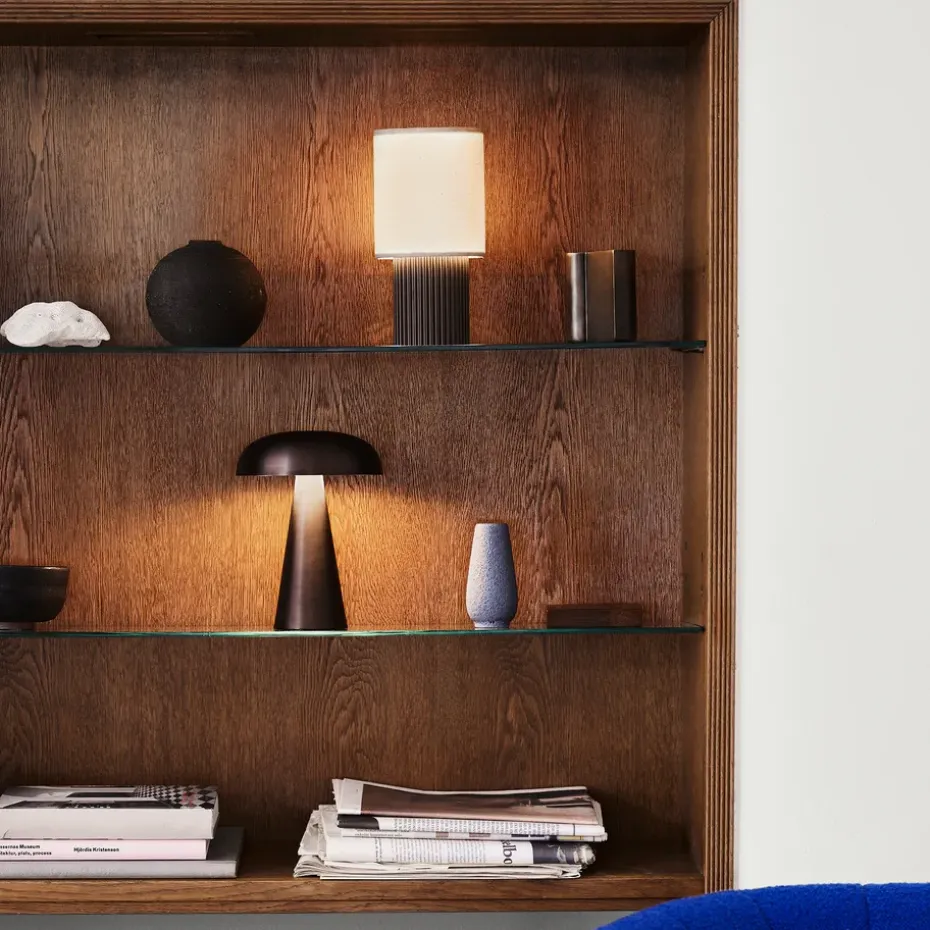 Como portable table lamp SC53, bronzed brass