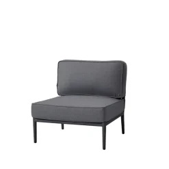 Conic modular sofa, Cane-Line airtouch grey, single, incl. cushions