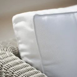 Connect chaise longue, Taupe, white cushions