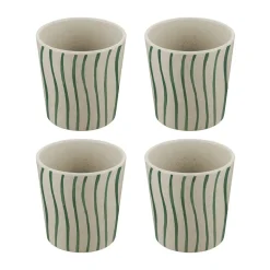 Connect cup S 19 cl 4-pack, Monstera stripes