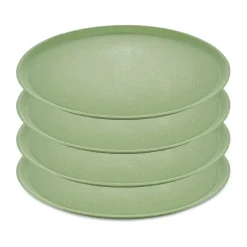 Connect plate Ø25.5 cm 4-pack, Natural leaf green