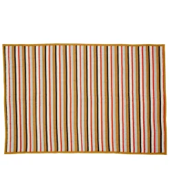 Cotton throw 140x200 cm, Brown-black-white-red-blue