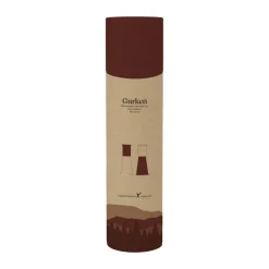 Cucumber salt and pepper grinder small 2 pieces, Red-brown