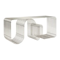 Curva seating bench 100 cm, Silver
