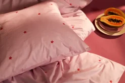 Daisy bed set 220x220 cm, Pink-red
