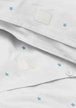 Daisy bedding set 150x210 cm, White-light blue