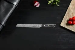 Damascus by Hâws bread knife 33 cm, Black-stainless steel