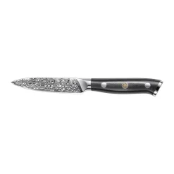 Damascus By Hâws herb knife 20 cm, Black-stainless steel