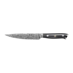 Damascus By Hâws universal knife 23.6 cm, Black-stainless steel