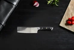 Damascus By Hâws vegetable knife 30 cm, Black-stainless steel