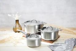 de Buyer Alchimy pot set with lid 6 pieces, Stainless steel