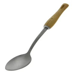 De Buyer B Bois serving spoon with wooden handle, Stainless steel