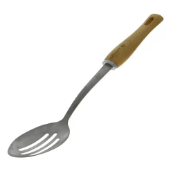 De Buyer B Bois slotted spoon with wooden handle, Stainless steel
