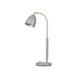 Deluxe table lamp, warm grey, brass