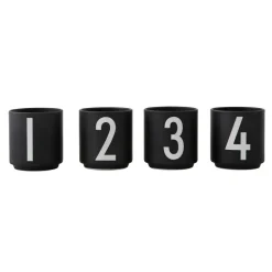 Design Letters espresso cup 4-pack black, Black