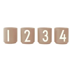 Design Letters espresso cup 4-pack, Beige