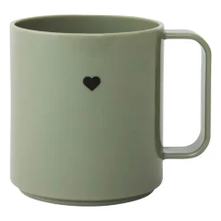Design Letters Mini Love cup with handle, Olive green