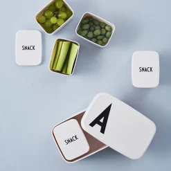 Design Letters snack box for lunch box, white