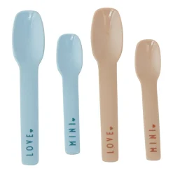 Design Letters spoon favourite mini 4 pieces, Light blue