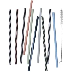 Design Letters straw 10-pack, multi