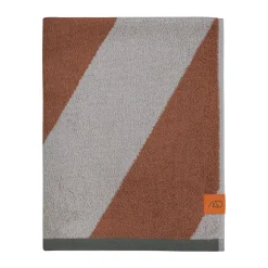 Diagonal towel, Brick, 70x133 cm