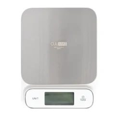 Digital kitchen scale waterproof, White-silver
