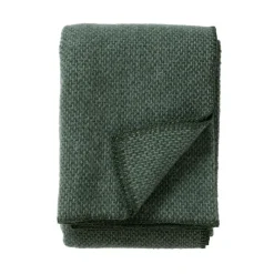 Domino wool throw, green