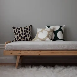 Dots cushion cover 48x48 cm, beige-black