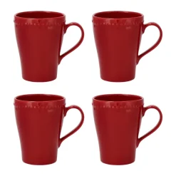 Dots mug 35 cl 4-pack, Red