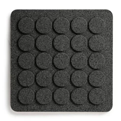 Dots square trivet 20x20 cm, Black