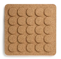 Dots square trivet 20x20 cm, Brown