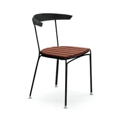 Dover chair, Mahogany oil, black stand