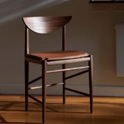 Drawn HM3 seat pad, Leather cognac