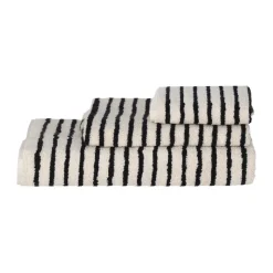 Drift bath towel 70x140 cm, White-black